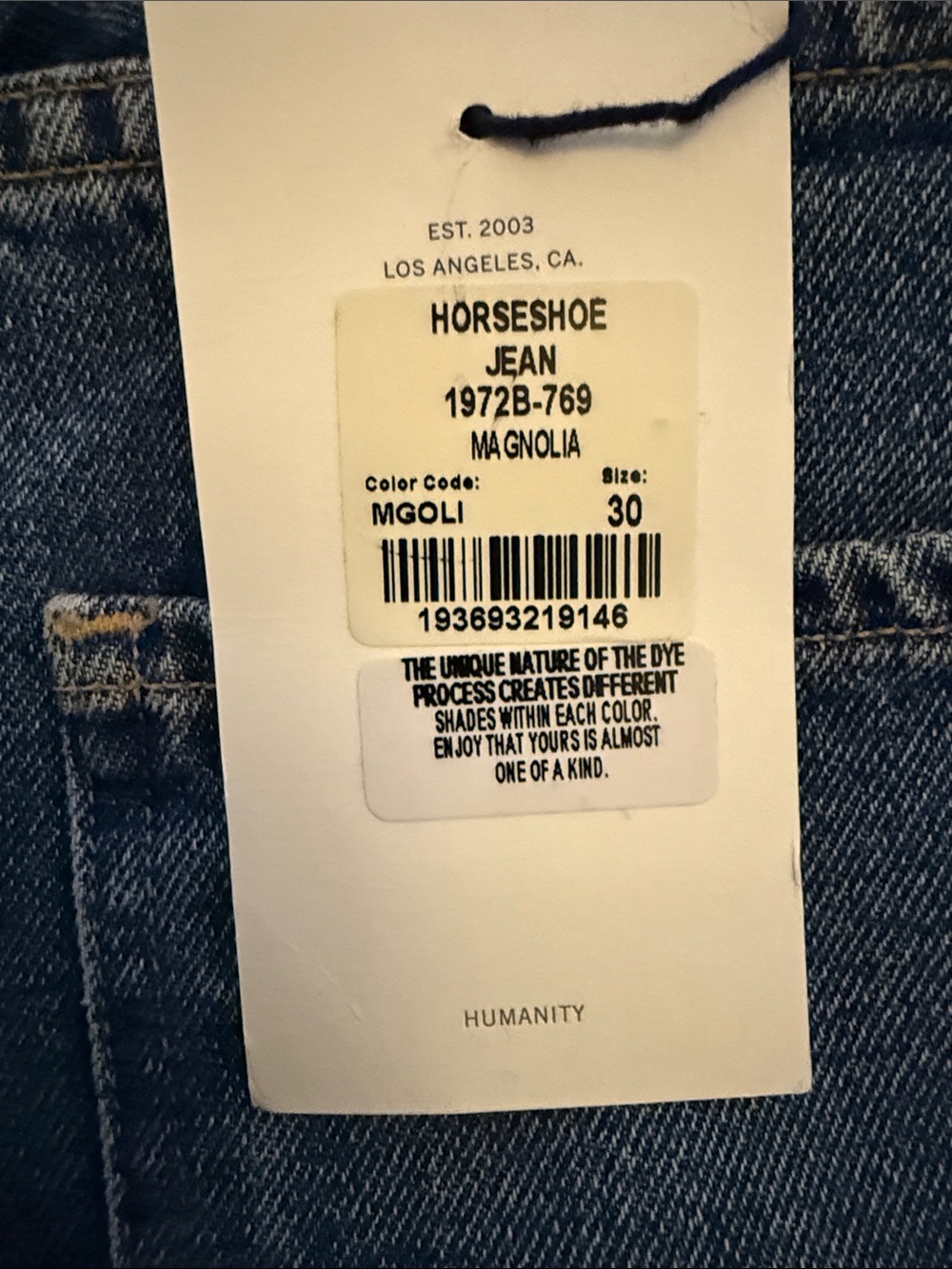 Citizens Of Humanity Distressed Horseshoe Denim Jeans Magnolia Wash 30 - Picture 5 of 9